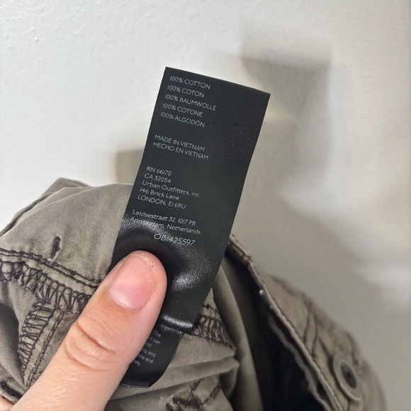 Free People The Thing Is Low-Rise Utility Pants Green Cargo Pockets Boho Sz 4. - Picture 11 of 13